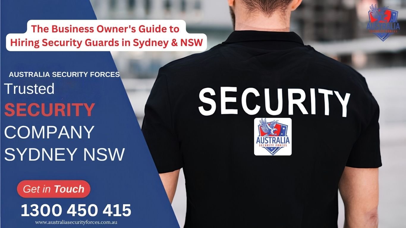 Licensed security guard providing professional security services for a Sydney business