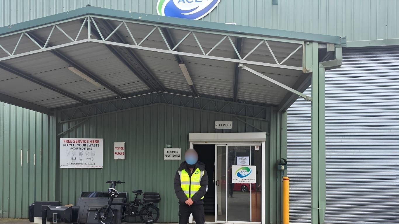 Security guard ACE Recycling Warehouse