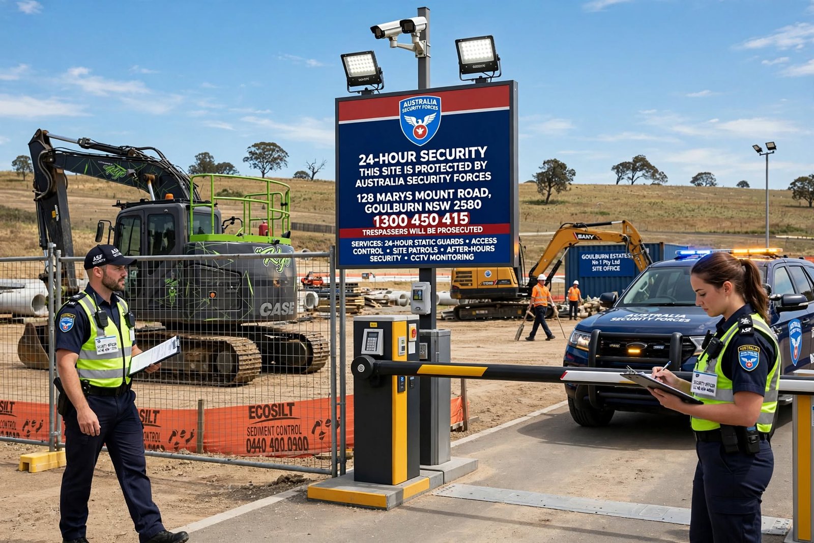 24/7 Hour Construction Site Security for Goulburn Estates, NSW